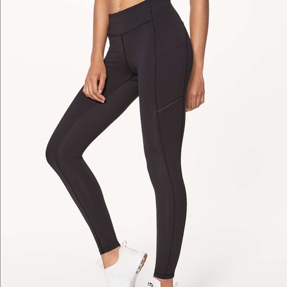 Black Lululemon Speed Up Tights - Picture 1 of 1